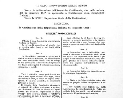 La costituzione italiana e l’ambiente