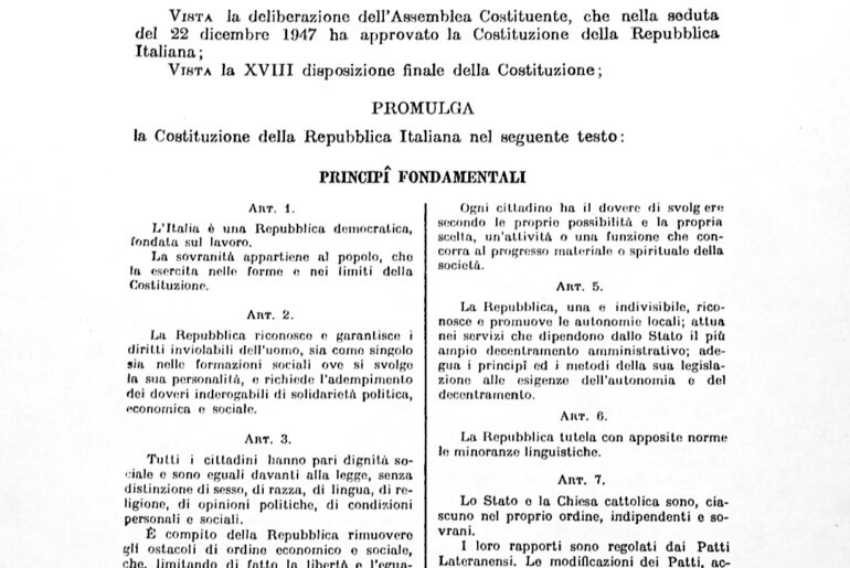 La costituzione italiana e l’ambiente